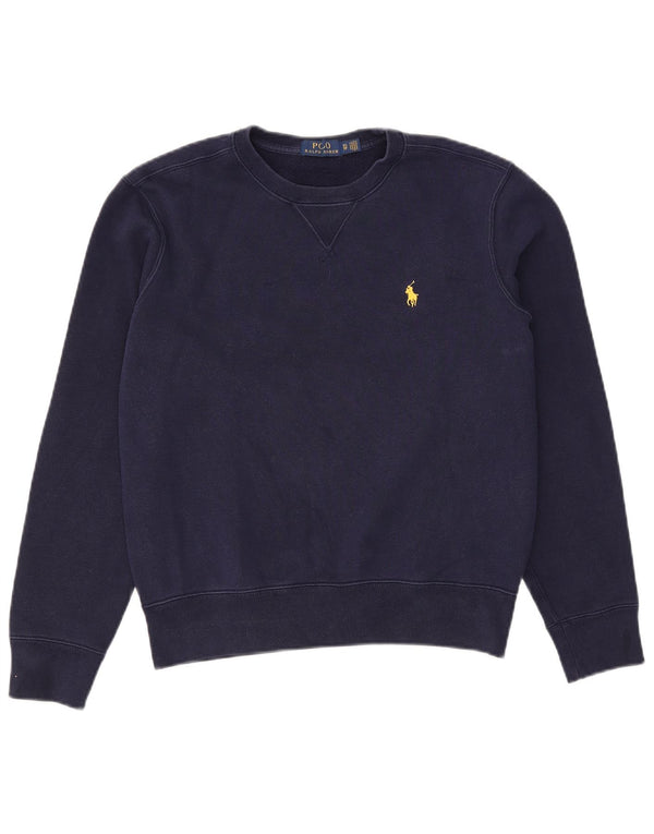 Polo Ralph Lauren moletom oversized feminino UK 6 XS azul marinho
