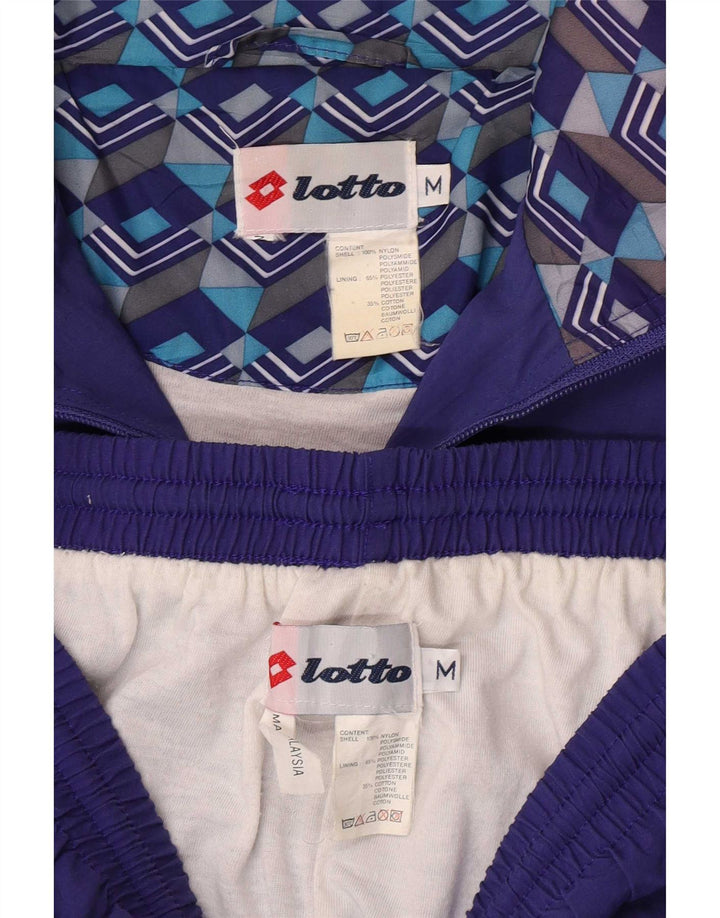 Lotto masculino completo agasalho médio azul colorblock nylon