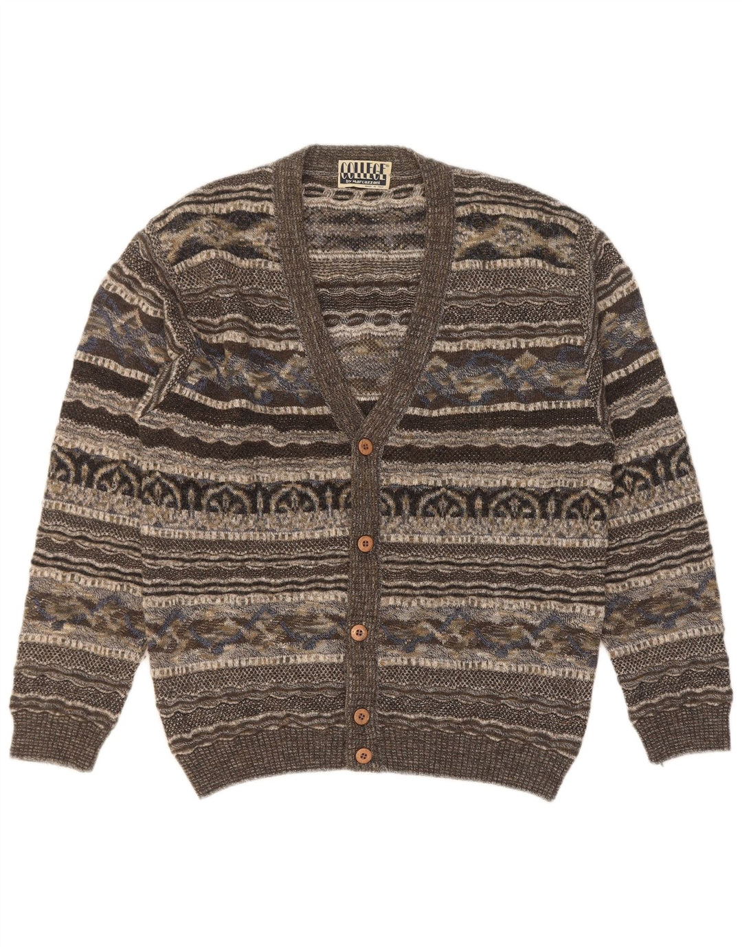 Suéter cardigã masculino Marcazzani IT 50 cinza médio retrô