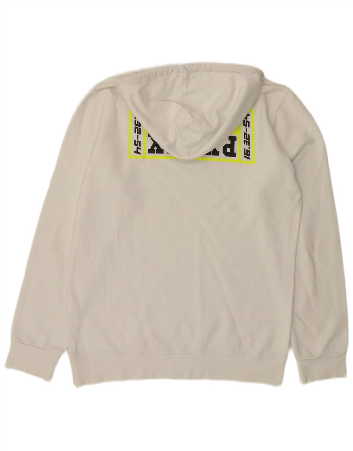 Suéter com capuz gráfico masculino Pyrex XL algodão branco