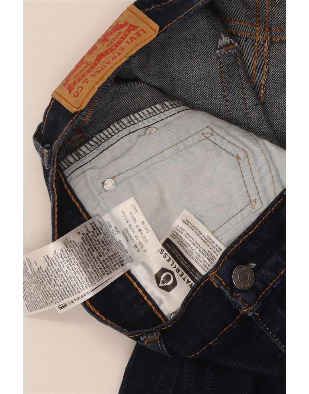 LEVI'S Masculino 510 Skinny Jeans W33 L32 Azul Marinho Algodão