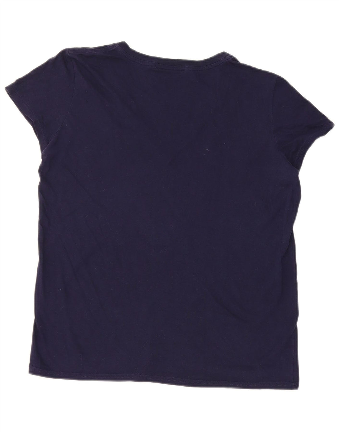 Camiseta feminina Lacoste tamanho superior 40 algodão azul marinho médio
