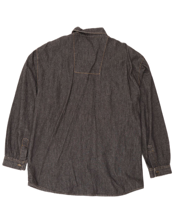 Camisa jeans masculina BUSTER IT 48/50 preta média