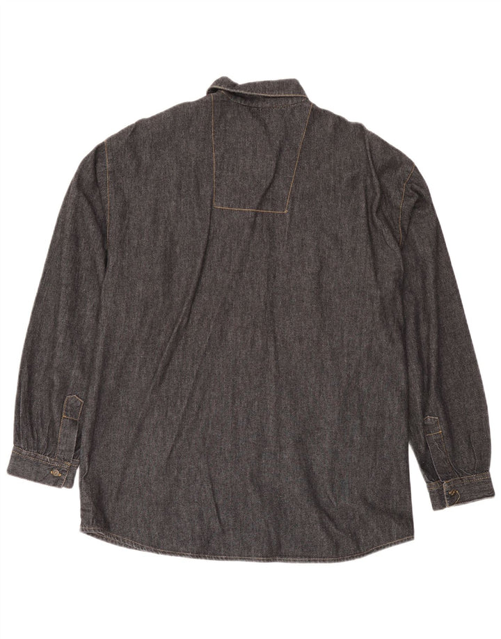 Camisa jeans masculina BUSTER IT 48/50 preta média