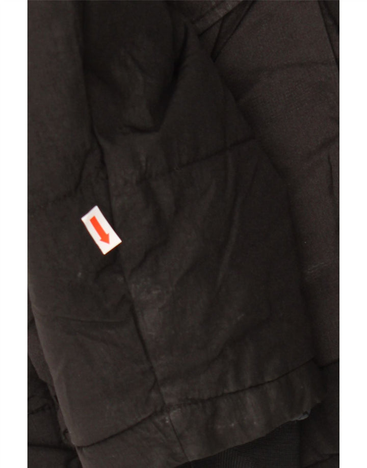 Jaqueta masculina acolchoada com capuz JACK & JONES Reino Unido 40 grande nylon preto