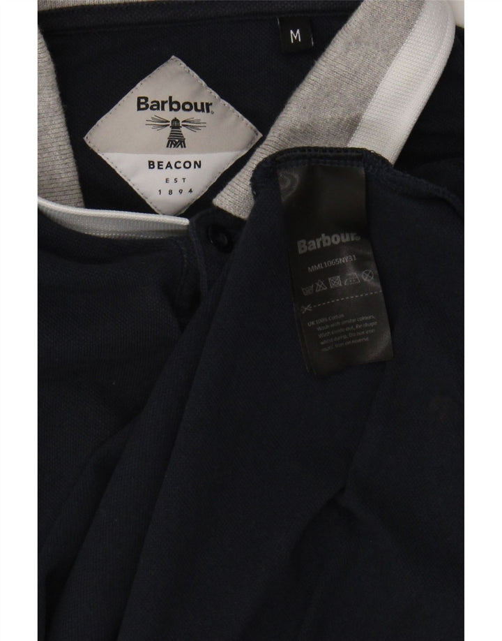 Polo masculino BARBOUR médio algodão azul marinho
