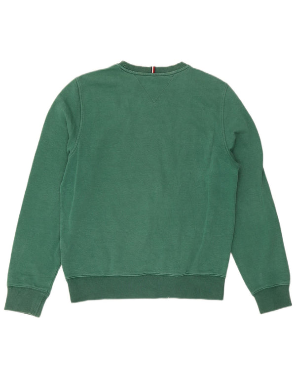 Tommy Hilfiger moletom gráfico masculino jumper pequeno algodão verde