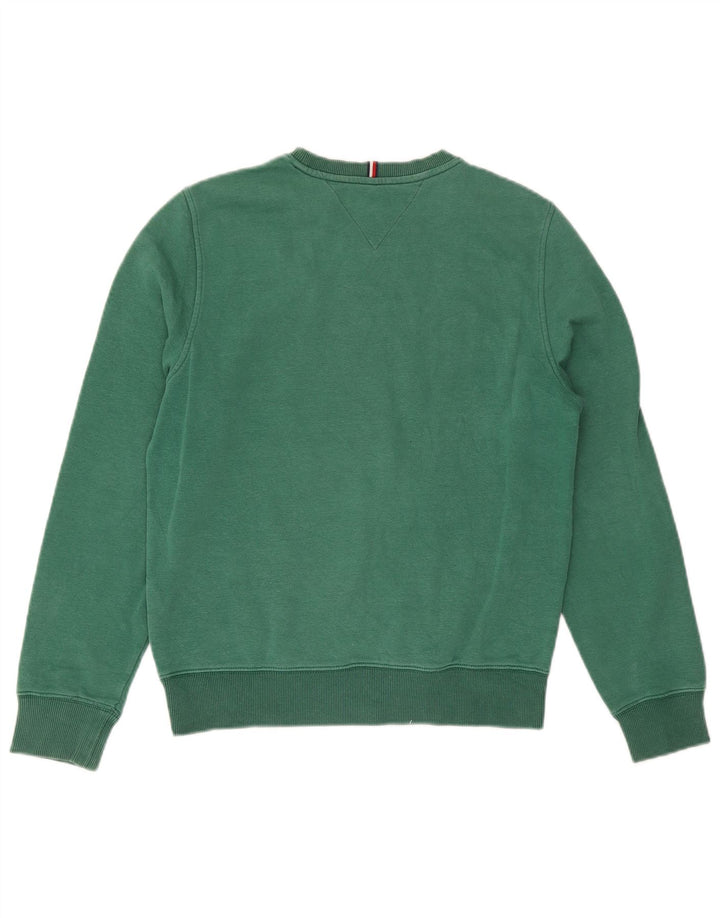 Tommy Hilfiger moletom gráfico masculino jumper pequeno algodão verde
