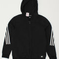 ADIDAS Boys Zip Hoodie Sweater 11-12 Years Black Cotton | Vintage Adidas | Thrift | Second-Hand Adidas | Used Clothing | Messina Hembry 
