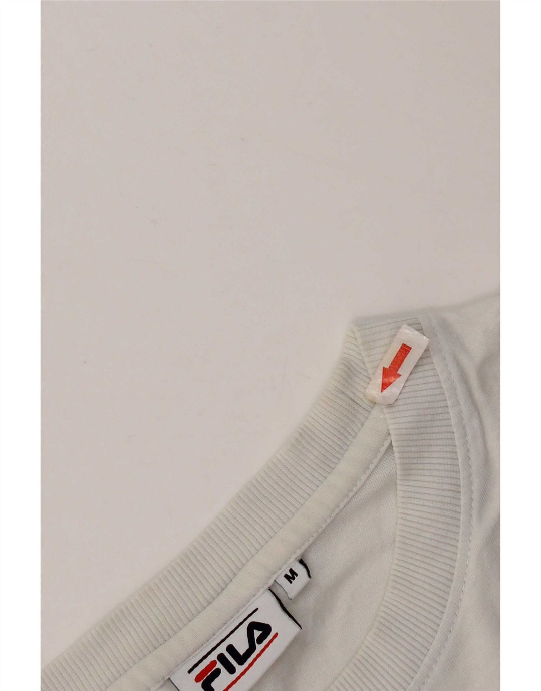 Fila Mens Graphic T-Shirt Top Médio Algodão Branco