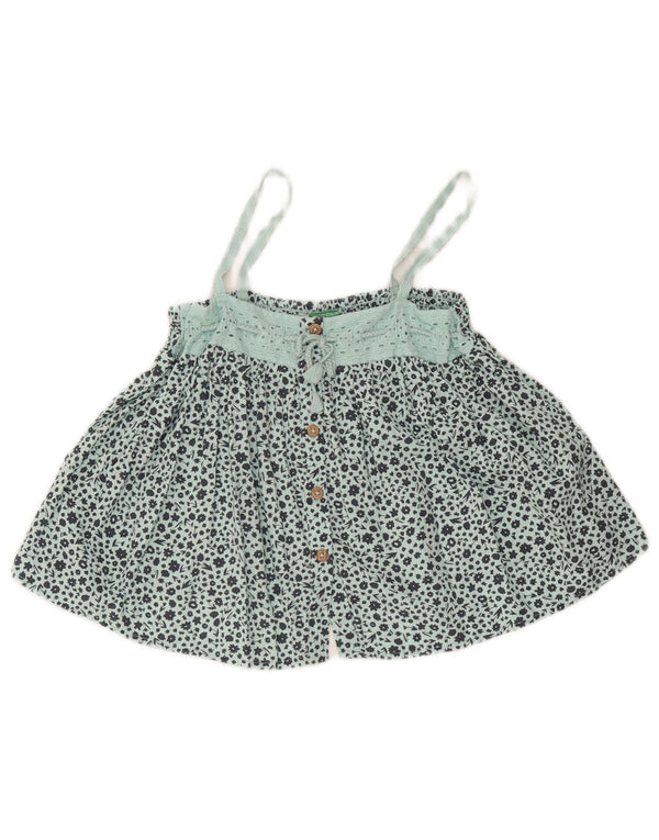 Benetton Girls Cami Top 2-3 Anos Turquesa Floral