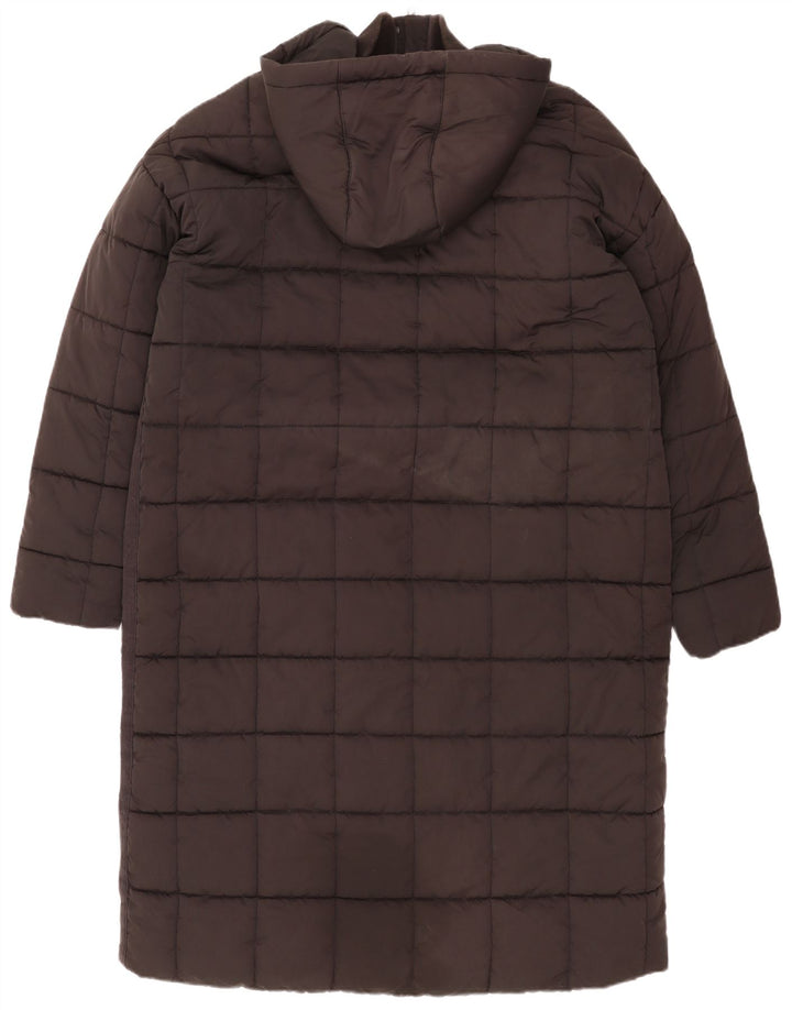 Casaco acolchoado com capuz feminino Fat Face UK 18 XL poliéster preto