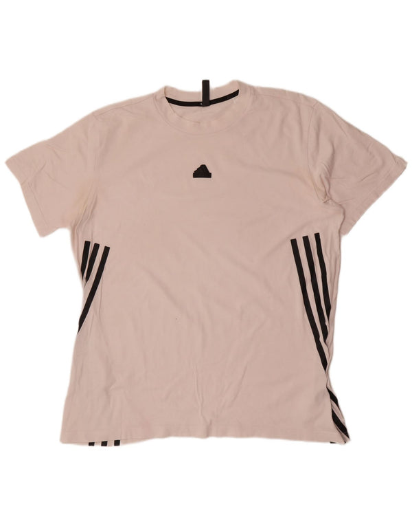 Adidas Mens Camiseta Top Grande Branco