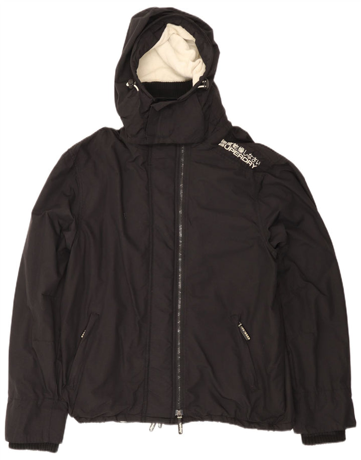 Jaqueta corta-vento feminina SUPERDRY The Windcheater com capuz Reino Unido 20 2XL preta