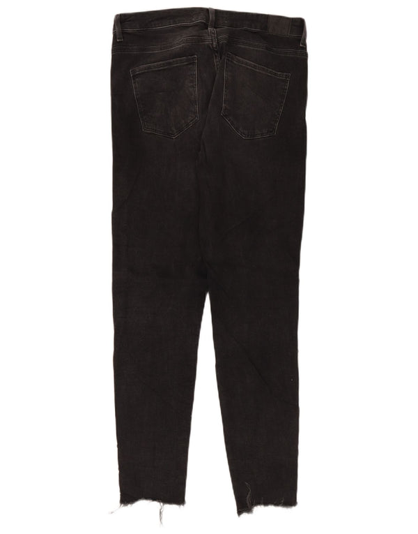 Zara Jeans Skinny Feminino UE 38 Pequeno W28 L30 Preto