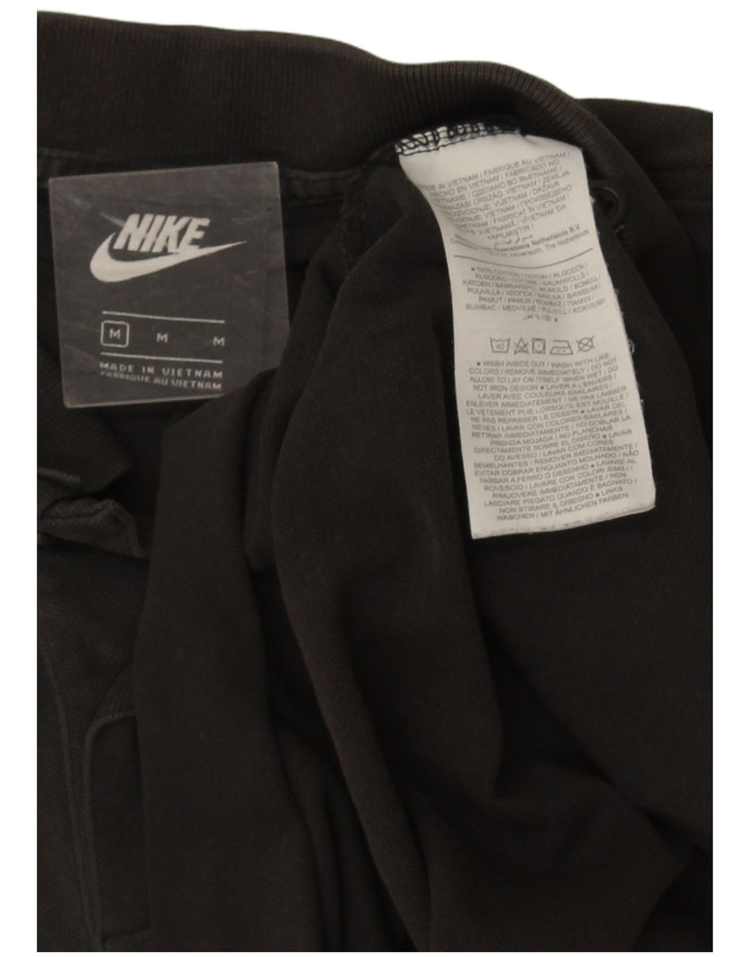 Camisa polo masculina Nike algodão cinza médio