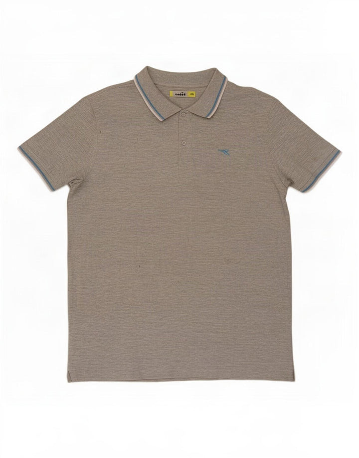 Camisa polo masculina Diadora 2XL algodão cinza