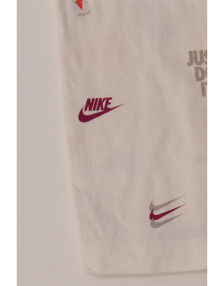 Camiseta gráfica masculina Nike grande algodão branco