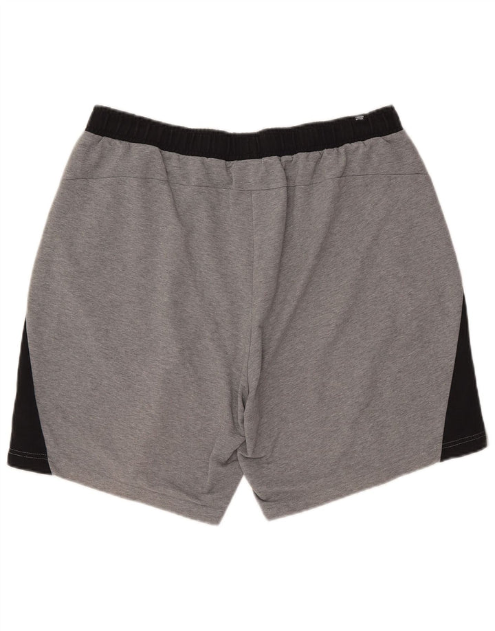 Shorts esportivos masculinos Puma XL cinza colorblock