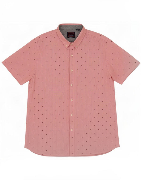Camisa masculina Superdry de manga curta regular fit 3XL algodão listrado vermelho