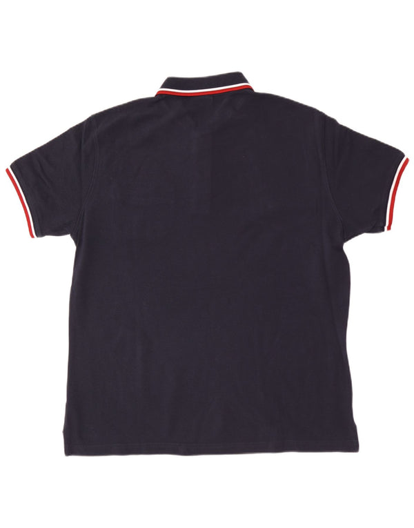 Camisa polo masculina Conte of Florence 2XL algodão azul marinho