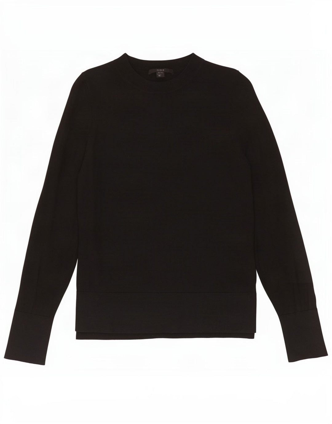 Suéter feminino Cos com gola redonda UK 6 XS lã preta