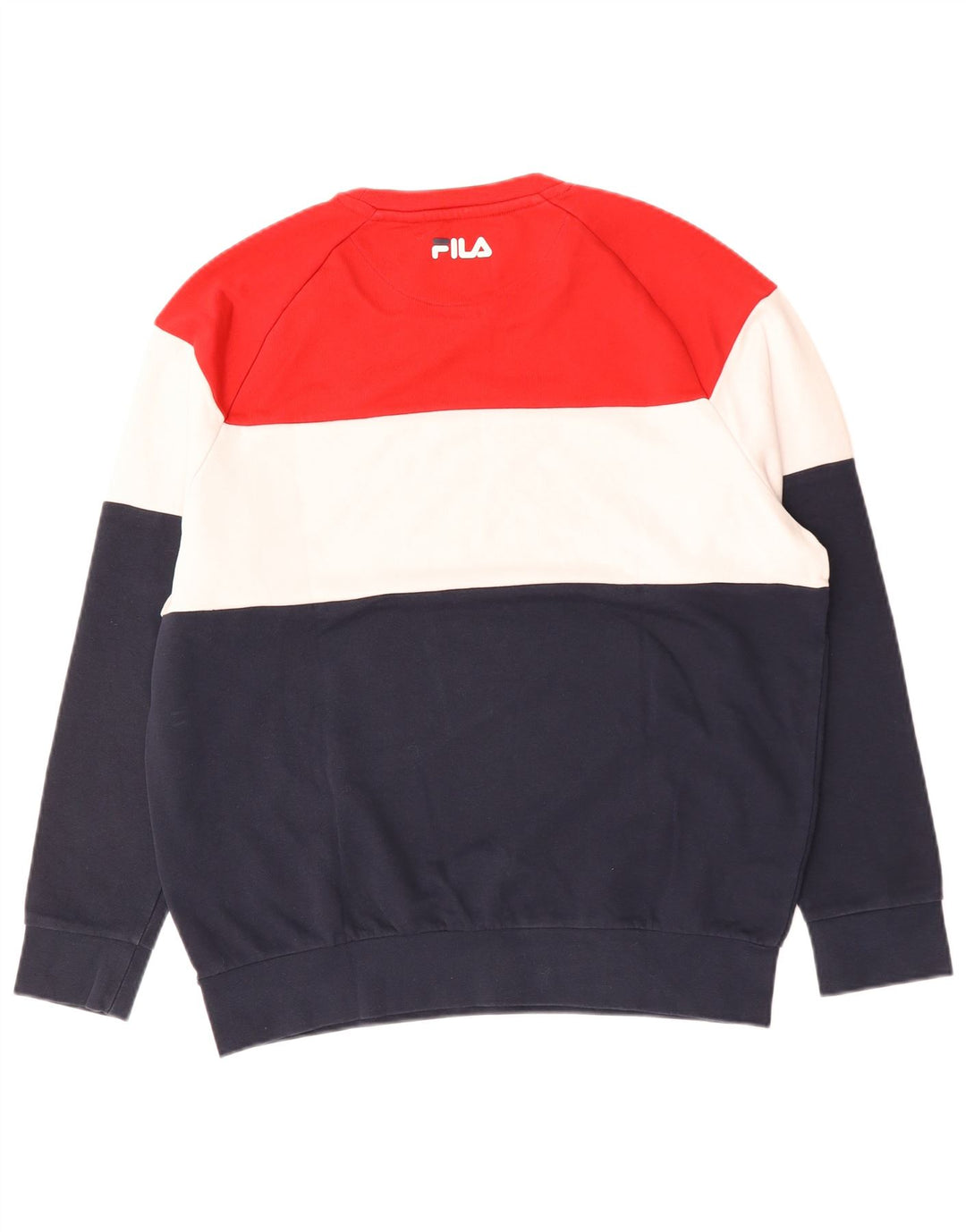 FILA Moletom Gráfico Masculino Jumper Grande Multicolorido Colorblock Algodão