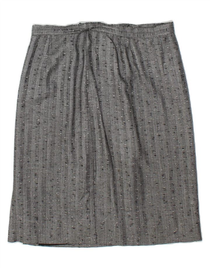 VINTAGE Womens Straight Skirt W34 Large Grey Spotted Vintage Vintage and Second-Hand Vintage from Messina Hembry 