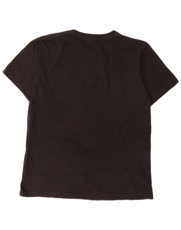 Camiseta masculina Majestic Arizona Diamondbacks com estampa gráfica grande de algodão preto