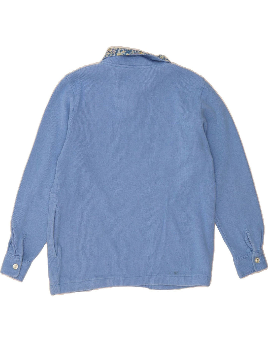 ORVIS Womens Oversized Polo Neck Sweatshirt Jumper UK 6 XS Blue Cotton Vintage Orvis and Second-Hand Orvis from Messina Hembry 