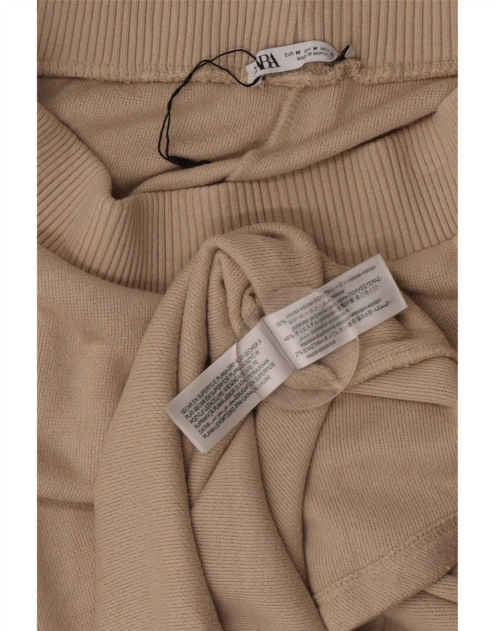 Saia midi feminina Zara médio W28 viscose bege