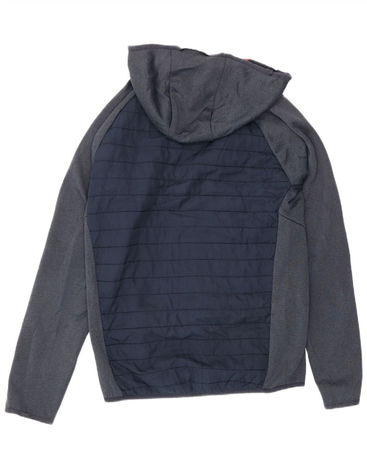 Jaqueta masculina Jack & Jones acolchoada com capuz e jaqueta pequena azul marinho