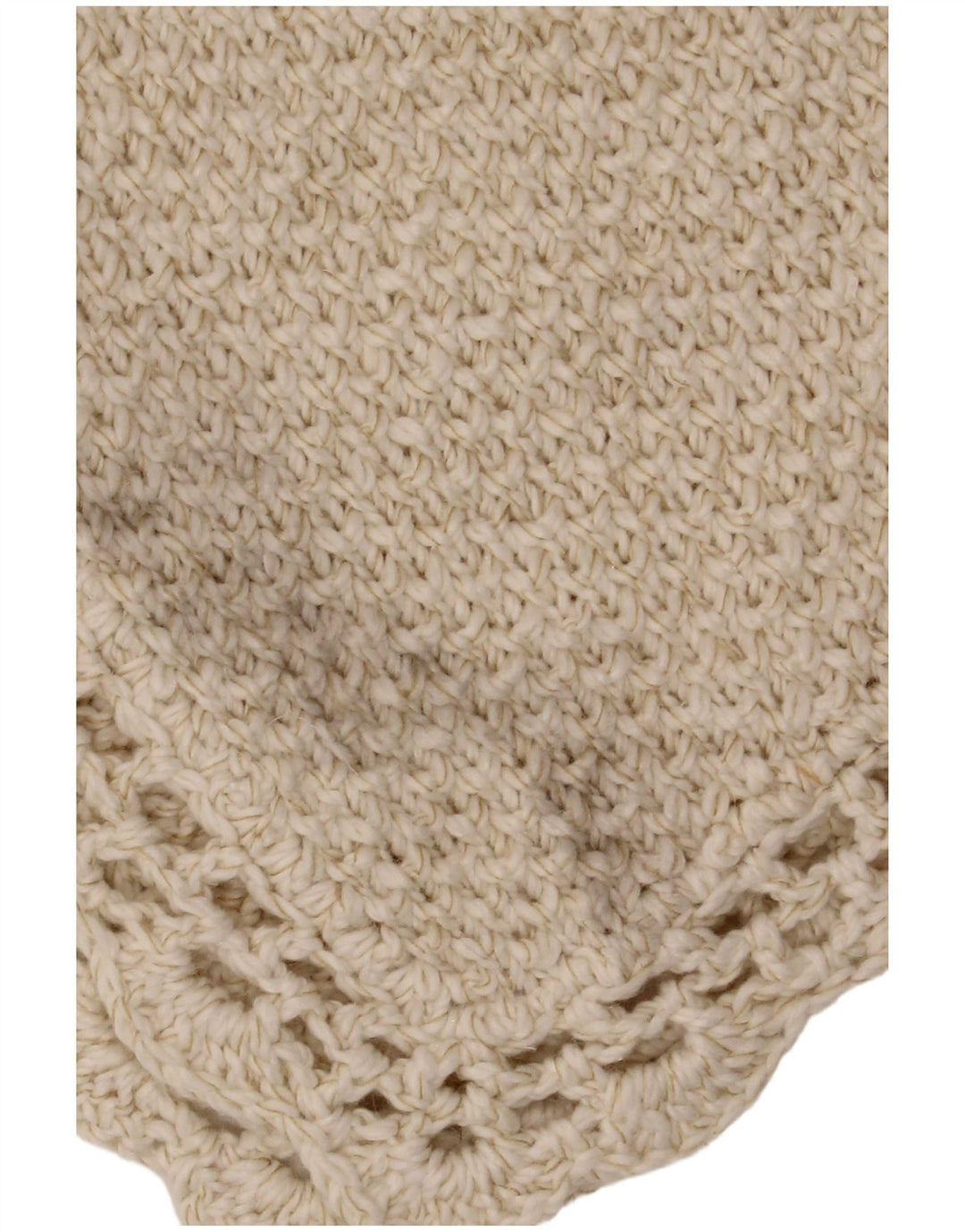 Poncho feminino VINTAGE com gola redonda, tamanho único, lã branca