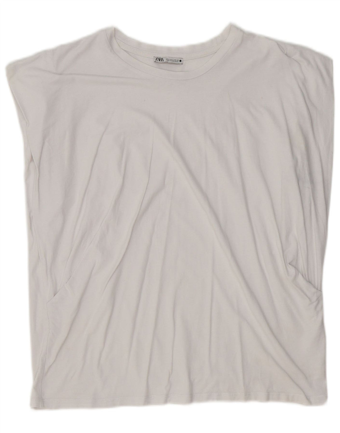 Camiseta feminina grande Zara UK 10 pequena branca