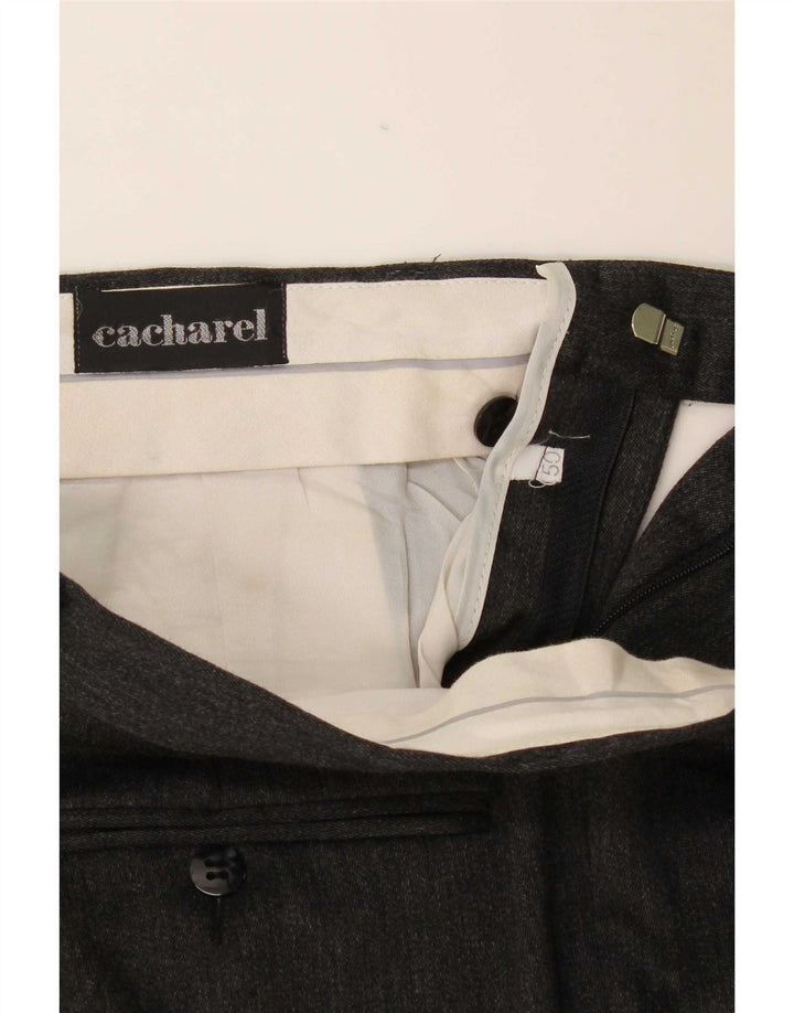 Cacharel Masculino Pegged Suit Calças IT 50 Grande W34 L31 Cinza