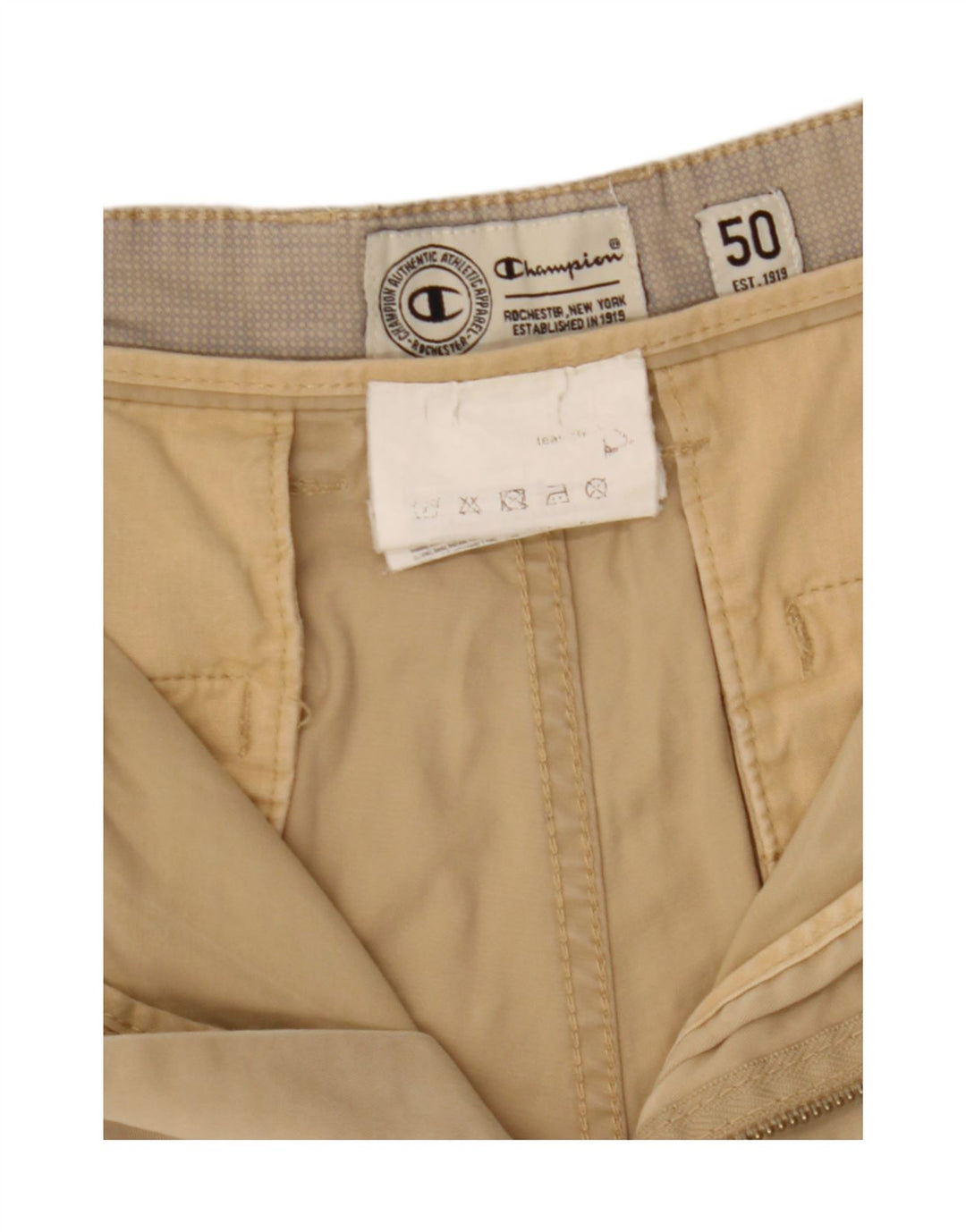 CHAMPION Mens Chino Shorts IT 50 Large W34 Beige Cotton Vintage Champion and Second-Hand Champion from Messina Hembry 
