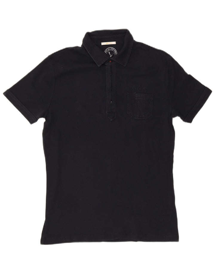 Camisa polo masculina Gas XL azul marinho algodão