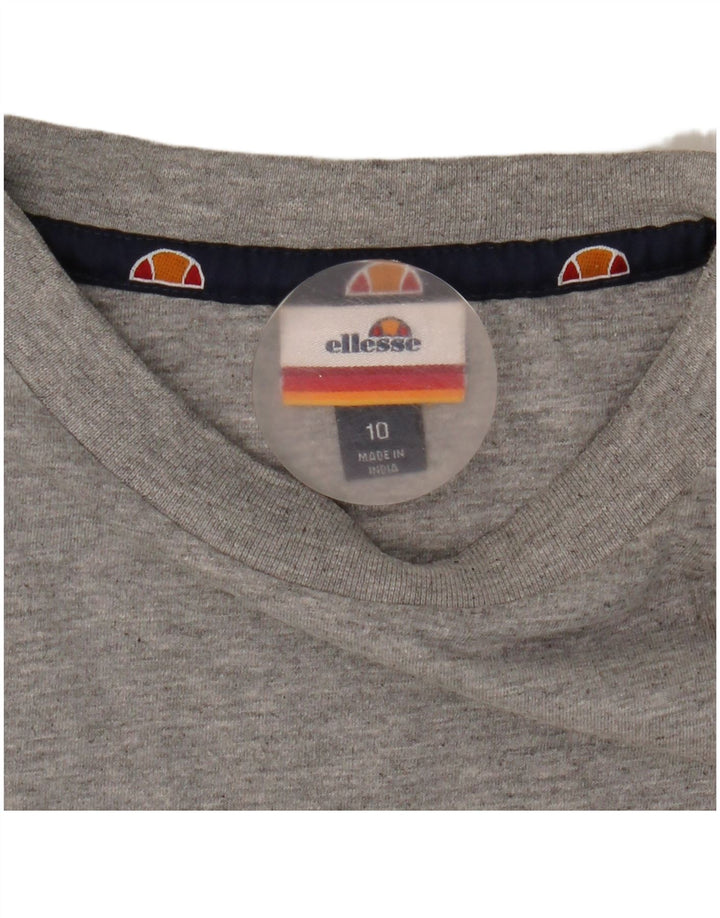 Camiseta feminina Ellesse com estampa grande grande Reino Unido 10 pequena cinza
