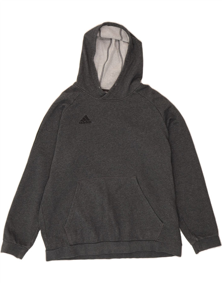 ADIDAS Mens Hoodie Jumper 2XL Grey Cotton Vintage Adidas and Second-Hand Adidas from Messina Hembry 