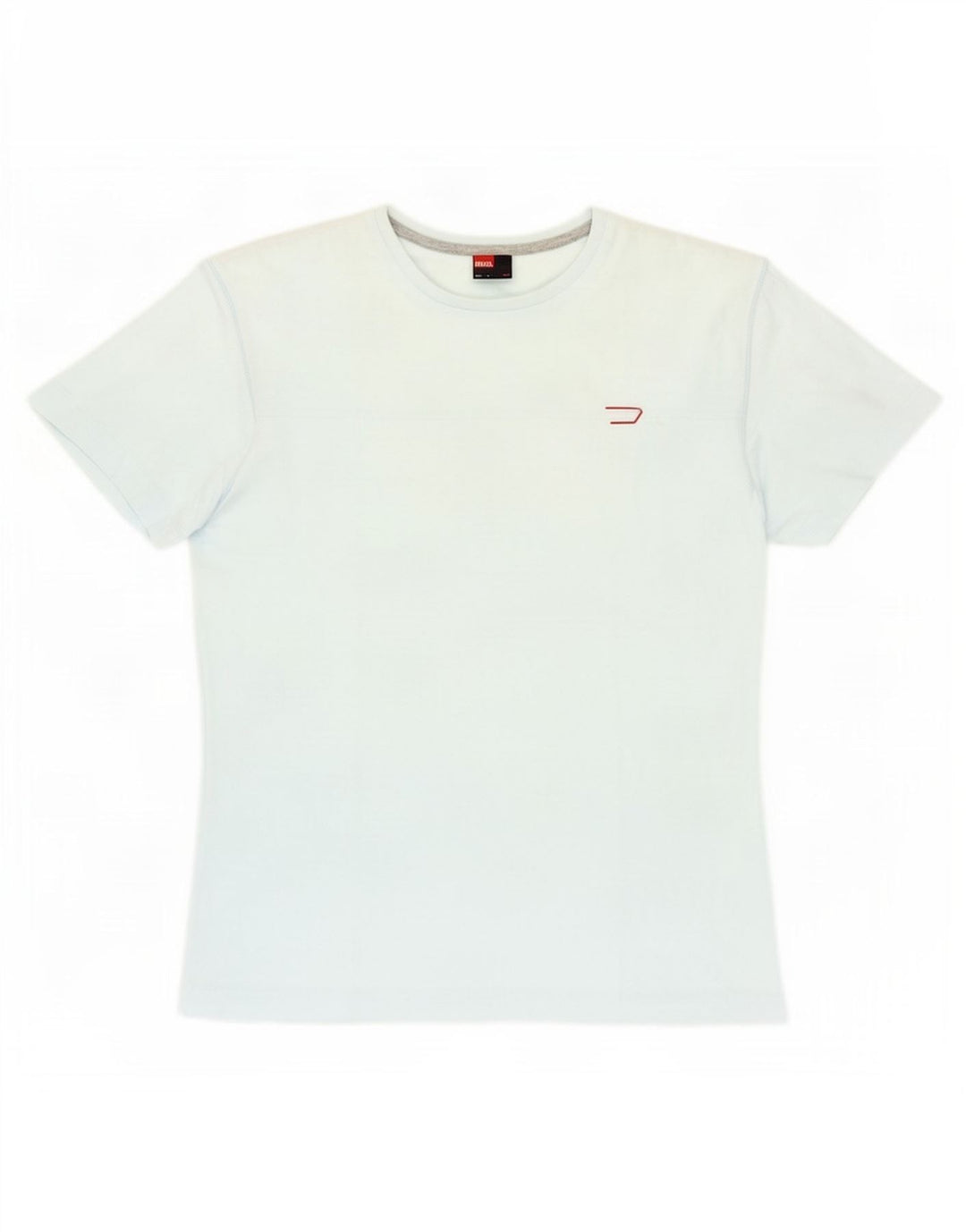 Diesel Camiseta Masculina Top Médio Algodão Azul