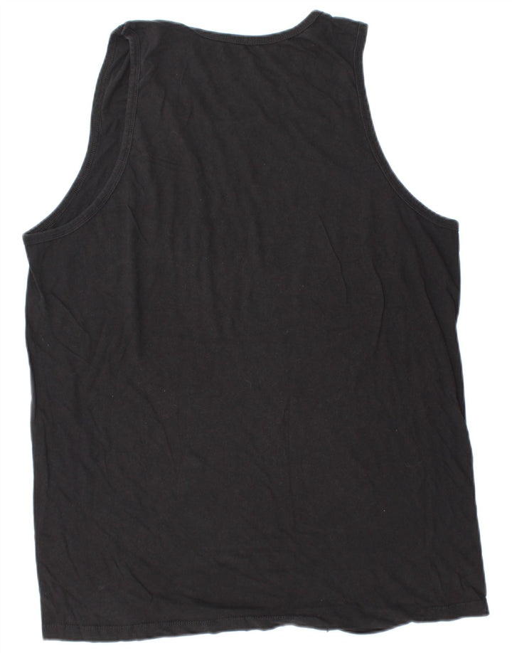 Colete gráfico masculino VOLCOM Top XL de algodão preto