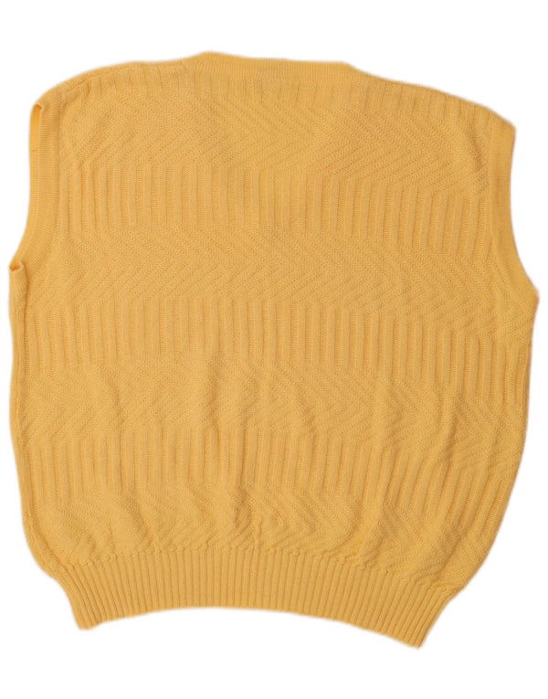 Angelo Litrico Mens Colete Regata IT 52/54 Grande Algodão Amarelo