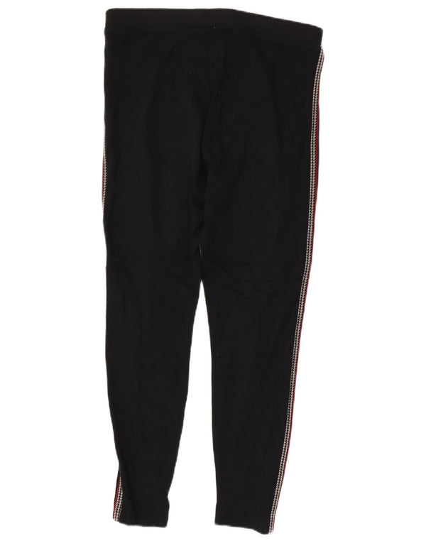 Leggings femininos Marks & Spencer Reino Unido 12 viscose listrada preta média