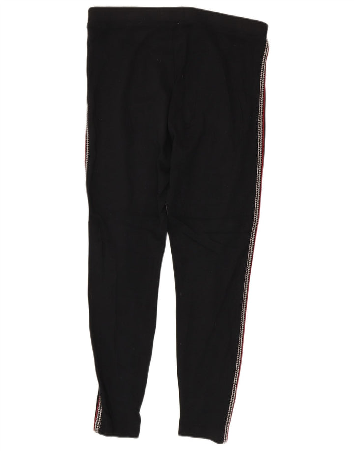 Leggings femininos Marks & Spencer Reino Unido 12 viscose listrada preta média