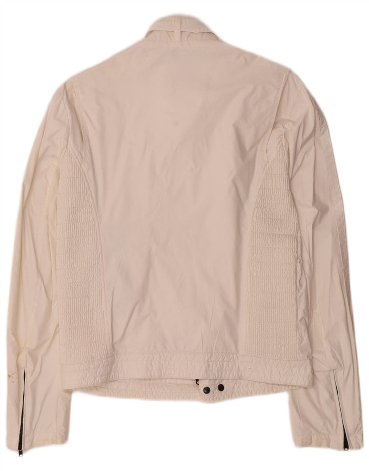 Jaqueta bomber feminina Blauer UK 10 pequena nylon branco
