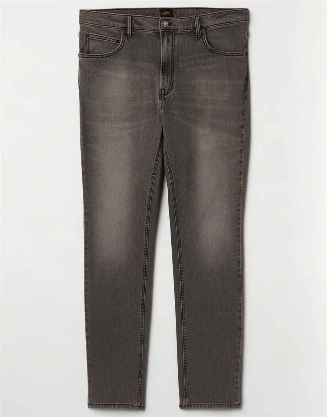 Lee Mens Rider Slim Straight Jeans W36 L32 Algodão Cinza