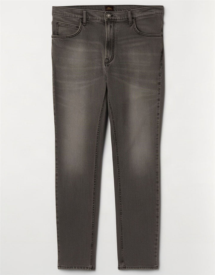 Lee Mens Rider Slim Straight Jeans W36 L32 Algodão Cinza