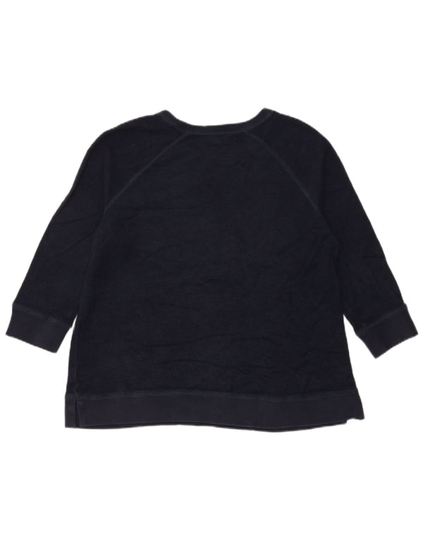 Ralph Lauren Suéter feminino manga 3/4 Reino Unido 18 XL azul marinho algodão