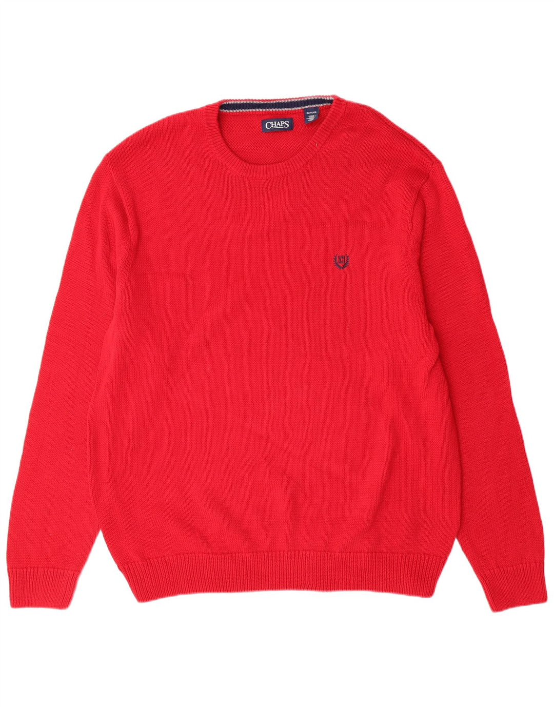 CHAPS Mens Crew Neck Jumper Sweater XL Red Cotton