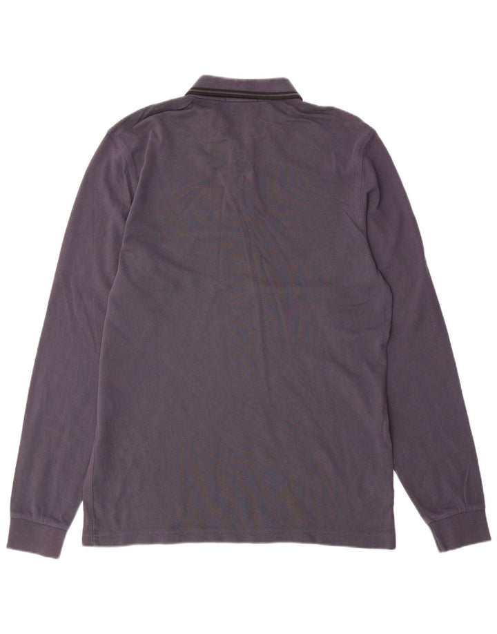 Camisa polo masculina de manga comprida Fred Perry grande algodão cinza